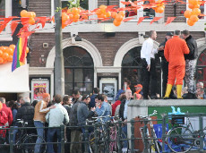 oranje feest in Amsterdam