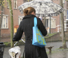 fietsen in de regen